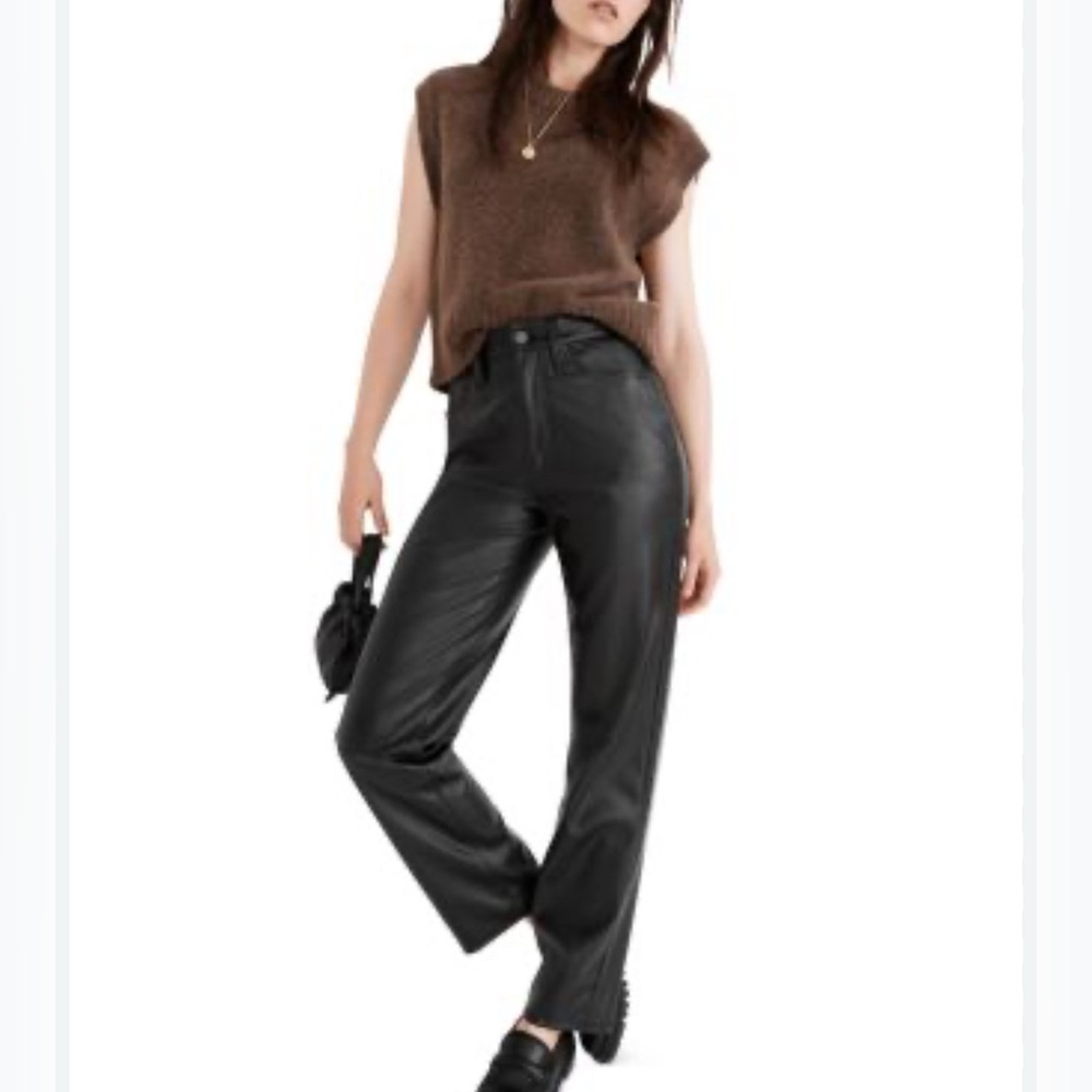 Madewell Perfect Vintage Straight Jean Leather